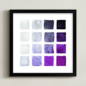 "Shades of Grape" - Art Print in Vineyard Purple by Stacy Kron - Framed