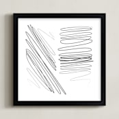 "Two Threads" - Art Print in White by Lisa McLean - Framed