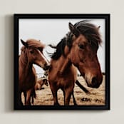 "Windswept (Iceland)" - Art Print in Cinnamon brown by Elise Akerson - Framed