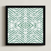"No.8 A" - Art Print in Sea Blue by Joe Barka - Framed