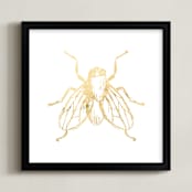 "So Fly" - Art Print in Gold by rose lindo - Framed