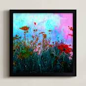 "Resiliency" - Art Print in Sky Blue by Mechelle Gilford - Framed