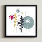 "Essential Garden: Seed" - Art Print in Mustard Shine by Eva Marion - Framed