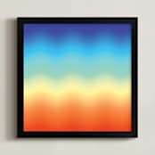 "Ombré Sunset" - Art Print in Rainbow Multi by JaxRobyn - Framed