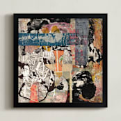 "La dee da" - Art Print in White by Misty Hughes - Framed