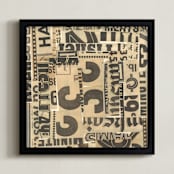 "Balyeat" - Art Print in Black by Misty Hughes - Framed
