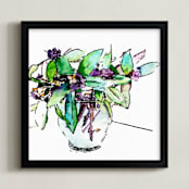 "I Odora You Daphne " - Art Print in Leafy Green by Lisa McLean - Framed