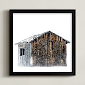 "Open Window" - Art Print in Rustic Browns by Leslie Le Coq - Framed