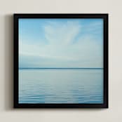 "Astral water and sky" - Art Print in sea and sky blue by Sea and Sky - Framed