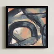"Neutral Roads Series 1" - Art Print in Sand by Angela Simeone - Framed