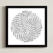 "Contortion" - Art Print in Black by Lisa McLean - Framed