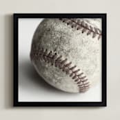 "Catch" - Art Print in antique leather by Karen Kaul - Framed