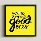 "The Good Ones" - Art Print in Highlighter by Melissa Egan of Pistols - Framed