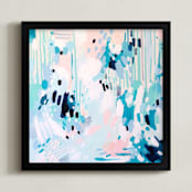 "Louise" - Art Print in Blue Mint by Katie Craig - Framed