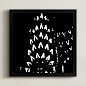 "an ICON (b&w)" - Art Print in black as night by Gail Schechter - Framed