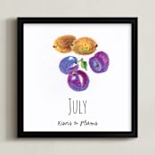 "July fruits" - Art Print in Plum by Kanika Mathur - Framed
