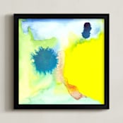 ""The Feeling of Being New"" - Art Print in Warm Yellow by Laura Viapiano - Framed