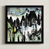 "Winter's Path" - Art Print in Winter White by Stuart Heir - Framed
