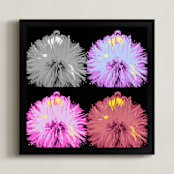 "the TRIBUTE" - Art Print in neon black light by Gail Schechter - Framed