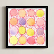 "Pastilles" - Art Print in Strawberry Lemonade by studio SYLVO - Framed