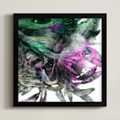 "Flowery Day" - Art Print in Pink Pop by Mechelle Gilford - Framed