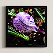 "Spring Noir 1" - Art Print in Deep Purple by Sarah Johnson - Framed