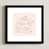 "Small Things" - Art Print in Coconut by Christina Novak - Framed