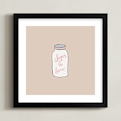 "Nursery-Sugar & Spice" - Art Print in Nude by Nancy Noreth - Framed