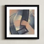 "Get Closer To Neutral Series 2" - Art Print in Tan and Bone by Angela Simeone - Framed