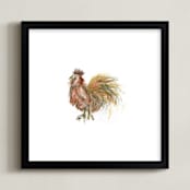 "Coop Cooper" - Art Print in Peachy Red by Mande Calhoun - Framed