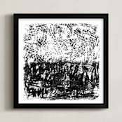 "A-mesh" - Art Print in Charcoal by Tanya Lee Design - Framed