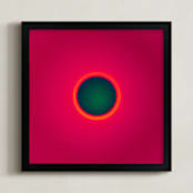 "Sun in the dust. Variations 16" - Art Print in Deep Red Dark Sun by Arash Fattahi Acosta - Framed