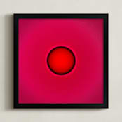 "Sun in the dust. Variations 42" - Art Print in Intense Red by Arash Fattahi Acosta - Framed