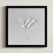 "Sage Sprig" - Art Print in Silver by Meghan Lacey - Framed