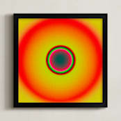 "Sun in the dust. Variations 18" - Art Print in Psychedelic Yellow by Arash Fattahi Acosta - Framed