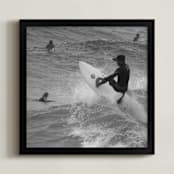 "Like Skater Boys on Water II" - Art Print in Black and White by Annie Seaton - Framed