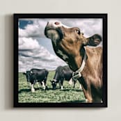 "Look Up!" - Art Print in dark brown by Alexis Arnold - Framed