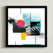 "A Study of Shapes" - Art Print in Hot Pink by Augusto Paolo Bringas Dizon - Framed