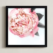 "Tatiana peony" - Art Print in Blush by Rosana Laiz Blursbyai - Framed