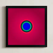 "Sun in the dust. Variations 52" - Art Print in Red and Green by Arash Fattahi Acosta - Framed