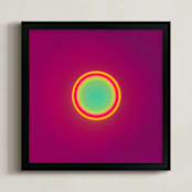 "Sun in the dust. Variations 12" - Art Print in Intense Red by Arash Fattahi Acosta - Framed