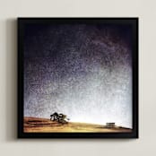 "When The Trees Came for Dinner" - Art Print in Nighttime Violet by Anika - Framed