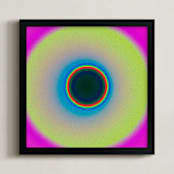 "Sun in the dust. Variations 19" - Art Print in Highlighter Yellow Psychedelic Magenta by Arash Fattahi Acosta - Framed
