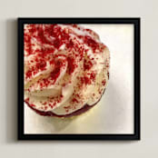 "Got Red Velvet Cupcake!" - Art Print in Red by Andy Mars - Framed