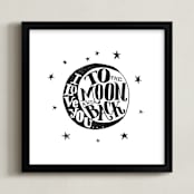 "...to the moon and back" - Art Print in minimal by Matthew Taylor Wilson - Framed