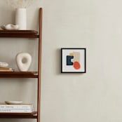 "Between the Lines I" - Art Print in coral by Svitlana Martynjuk - In a Room