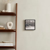 "Play on a Winters Day 1" - Art Print in Warm Taupe Gray by Jacquelyn Sloane Siklos - In a Room