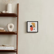 "Between the Lines II" - Art Print in coral by Svitlana Martynjuk - In a Room