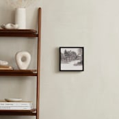 "Play on a Winters Day 2" - Art Print in Warm Gray Taupe by Jacquelyn Sloane Siklos - In a Room