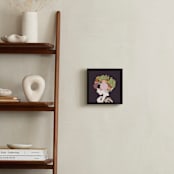 "I'd rather wear flowers " - Art Print in Plum by Aspacia Kusulas - In a Room